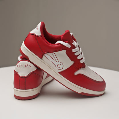 Cos Tan Low Ball Classic Red & White Sneakers
