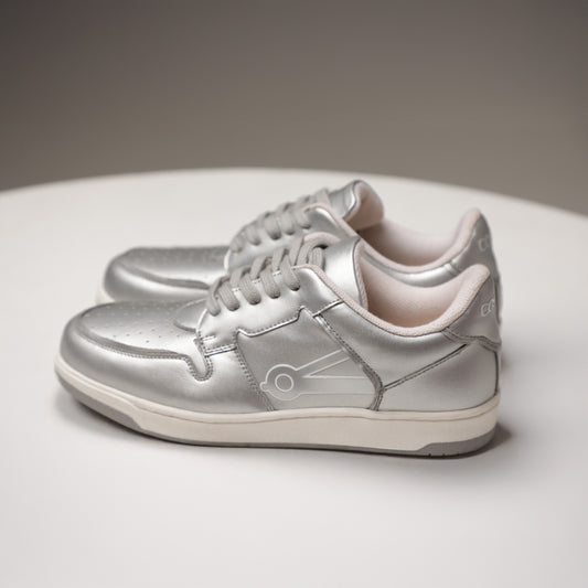 Cos Tan Low Ball Monotone Silver Sneakers