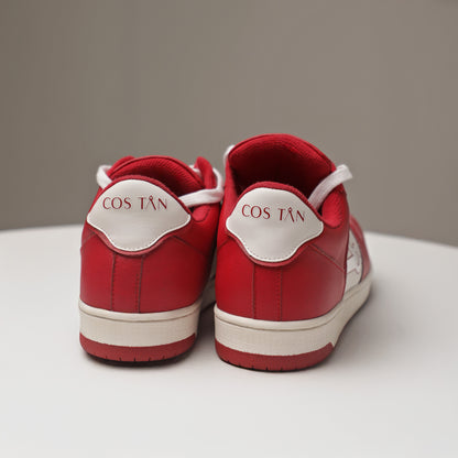 Cos Tan Low Ball Classic Red & White Sneakers