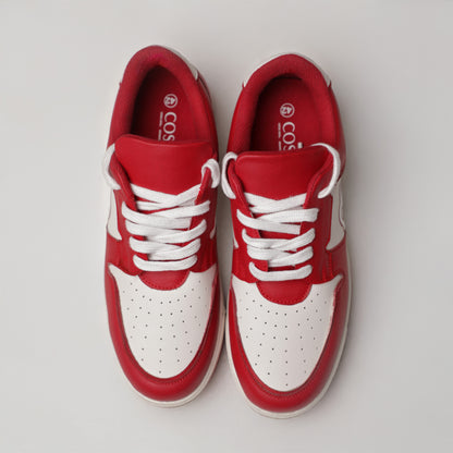 Cos Tan Low Ball Classic Red & White Sneakers