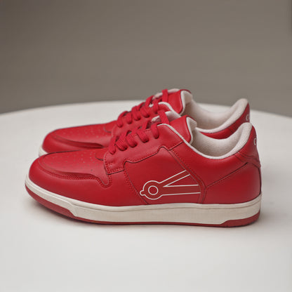Cos Tan Low Ball Classic Red & White Sneakers