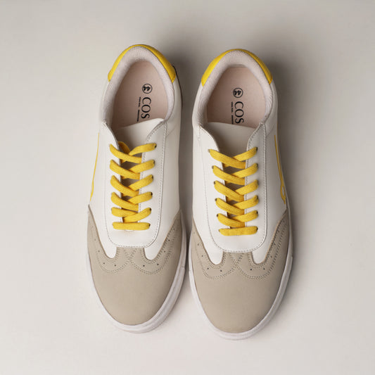 Cos Tan GAT Yellow Accent Sneakers