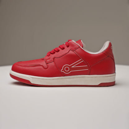 Cos Tan Low Ball Classic Red & White Sneakers