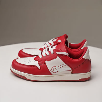 Cos Tan Low Ball Classic Red & White Sneakers