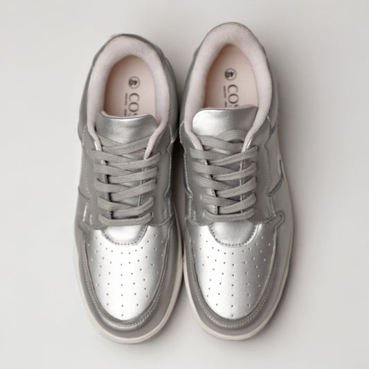 Cos Tan Low Ball Monotone Silver Sneakers