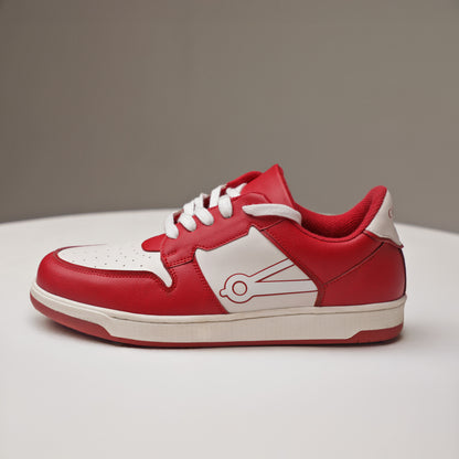 Cos Tan Low Ball Classic Red & White Sneakers